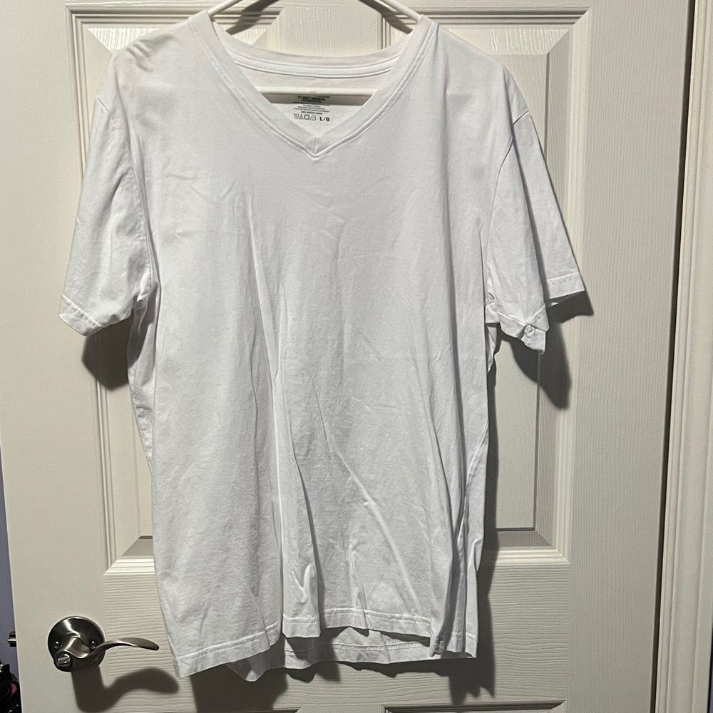 Men's Joe Boxer Vintage Barely Worn White Short Sleeve V-Neck Tee Undershirt